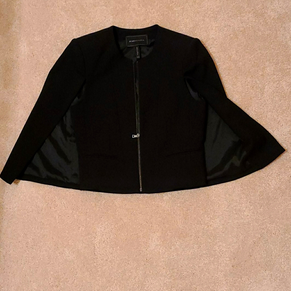 BCBG Maxazria black cape vest